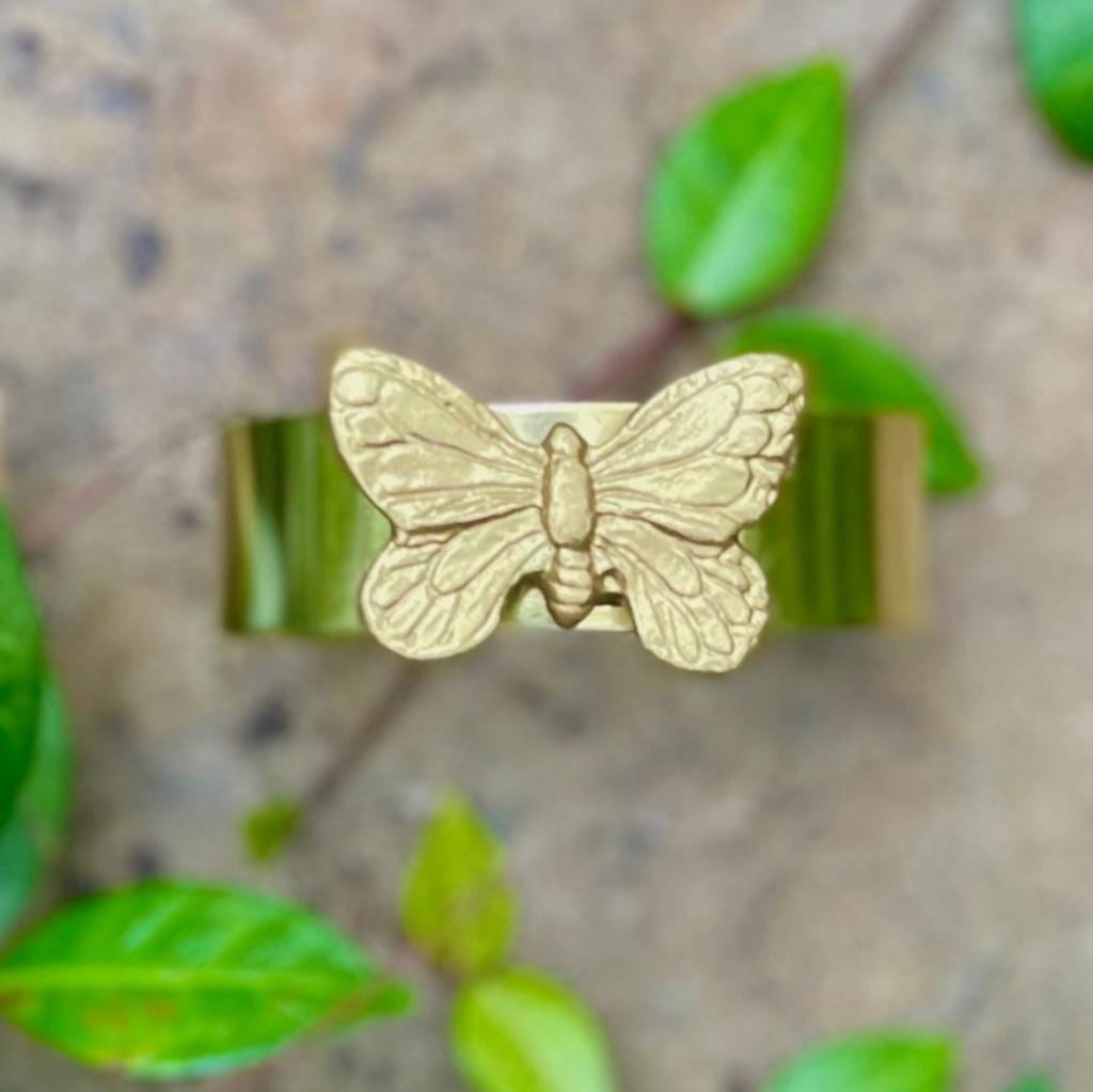 Carol Cassisa Carol Cassisa Papillon Butterfly Medium Brass Cuff - Little Miss Muffin Children & Home