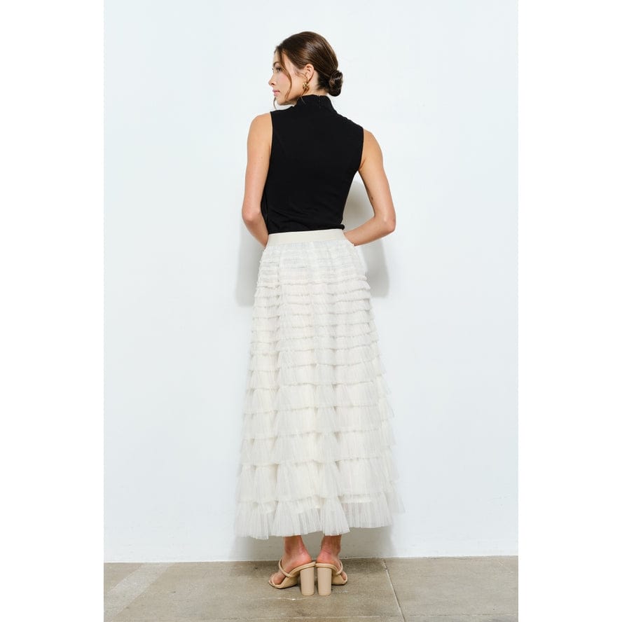 INA Floral Applique Pleated High Neck Top in Black - Little Miss Muffin Children & Home