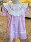 Beatrice Bib Collar Embroidered Dress