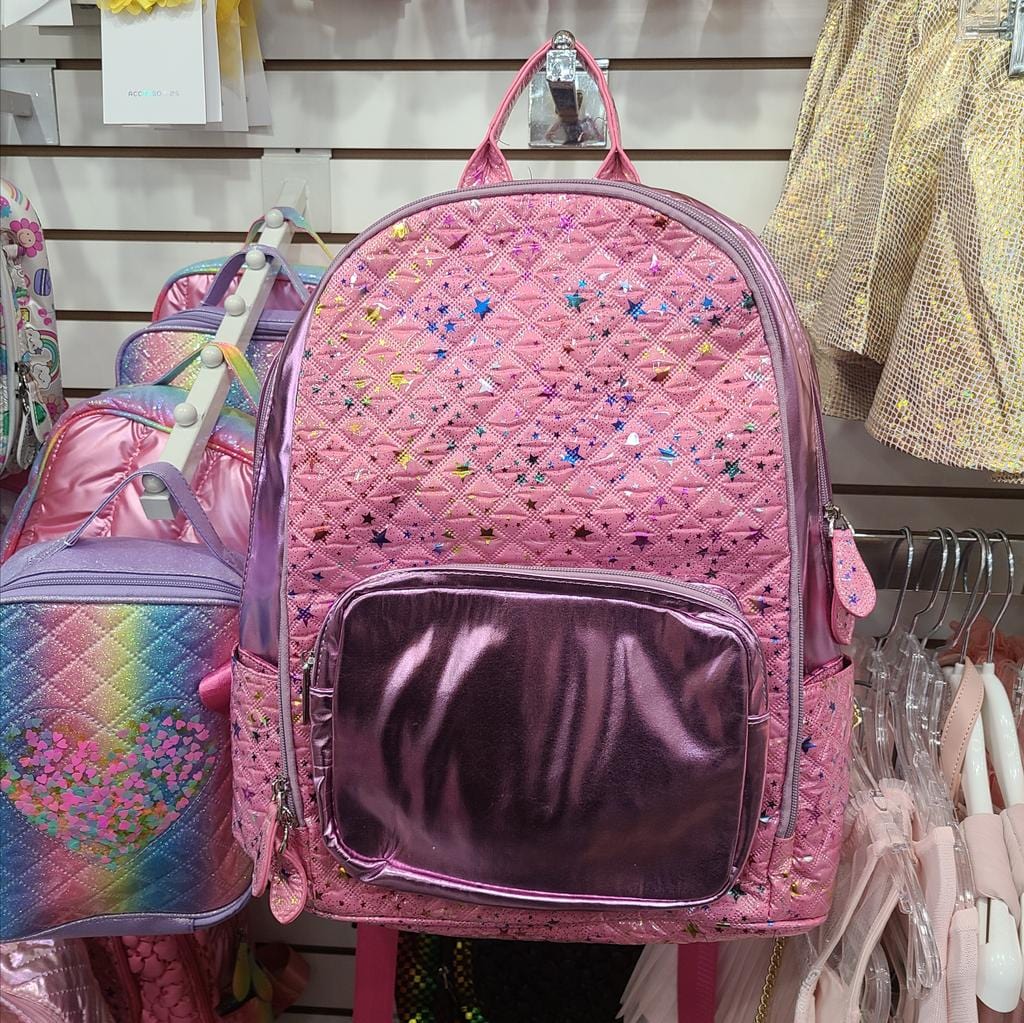 Bari Lynn Bari Lynn Assortment of Metallic Star Backpack Pink - Little Miss Muffin Children & Home