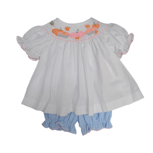 Lulu Bebe Lulu Bebe Emma Pumpkin Patch Bloomer Set - Little Miss Muffin Children & Home