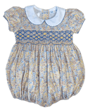 Lulu Bebe Lulu Bebe Floral Smocked Waist Bubble - Little Miss Muffin Children & Home