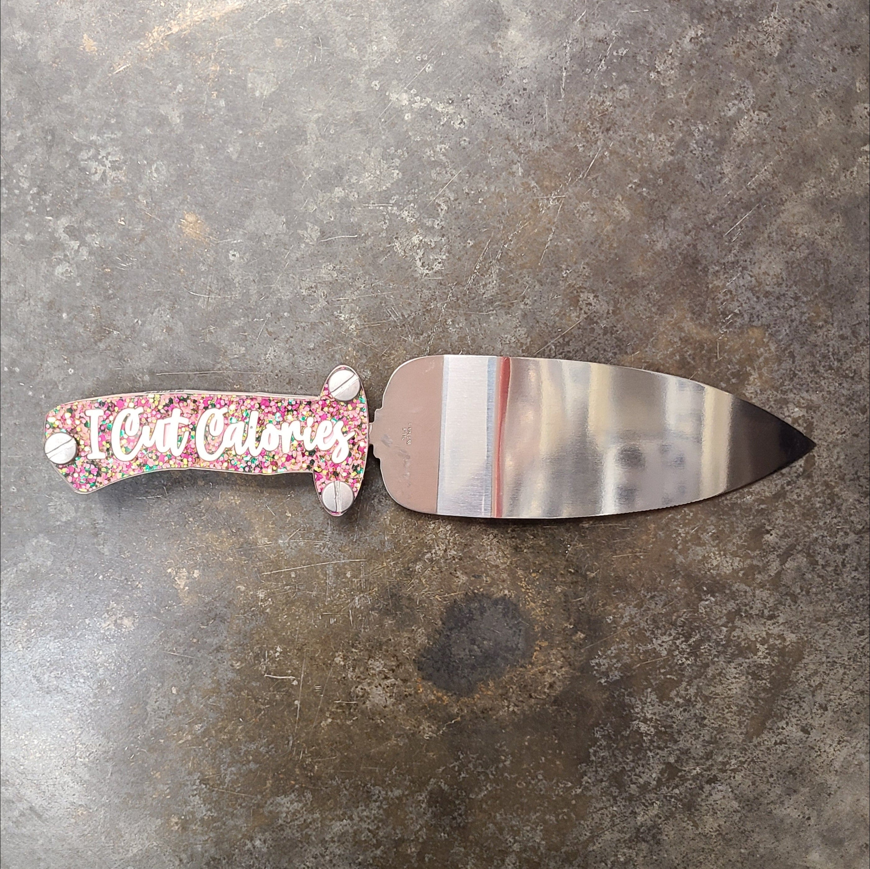 The Unique Oyster Boutique The Unique Oyster Boutique Interchangeable Knife Handle -I Cut Calories - Little Miss Muffin Children & Home