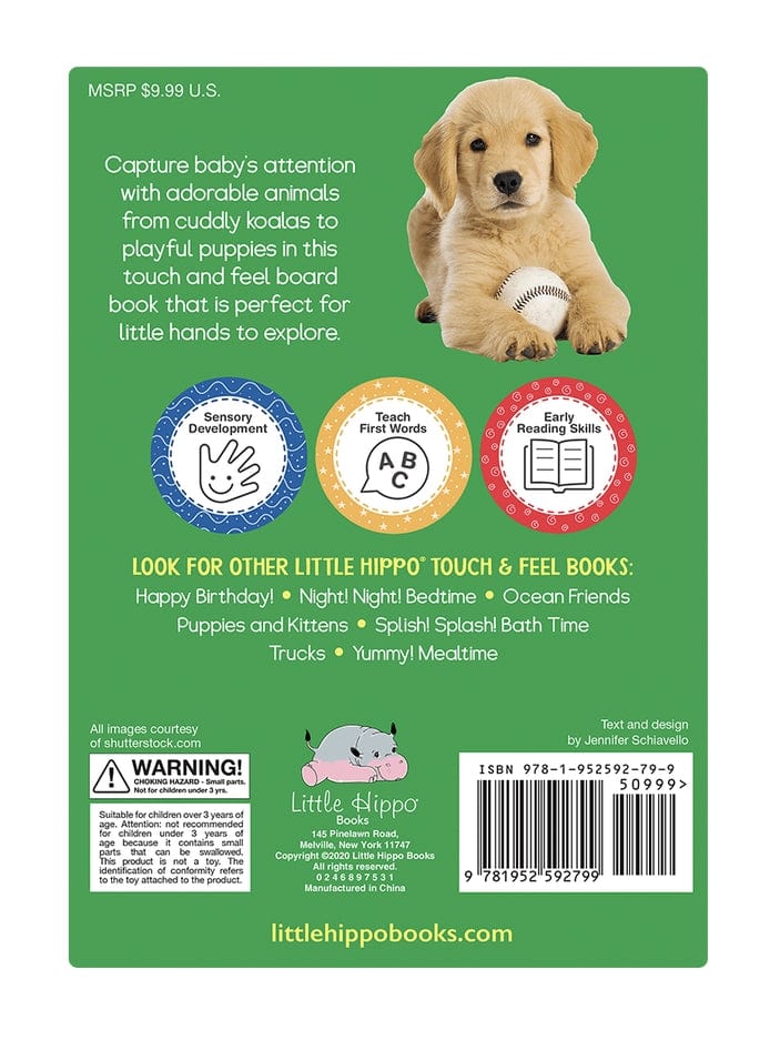 Little Hippo Books Adorable Animals a Touch & Feel Interactive Book - Little Miss Muffin Children & Home