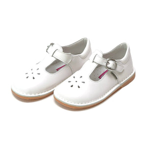 L'Amour Shoes L'Amour Joy Classic Leather T-Strap Mary Jane White - Little Miss Muffin Children & Home