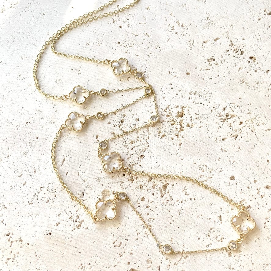 VB&CO Designs Handmade Jewelry VB&CO Quatrefoil Clover Long Layering Necklace Designer Style - Little Miss Muffin Children & Home