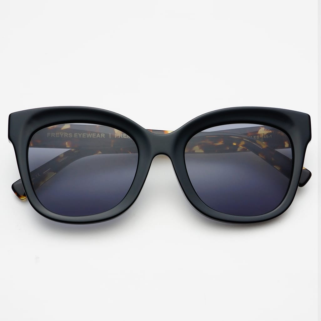 Naples Acetate Cat Eye Sunglasses Black/Tortoise