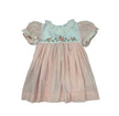 Nala Pink Hand Embroidered Pumpkin Dress with Ruffle Collar