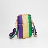 SongLily Mardi Gras Glitter Phone Bag