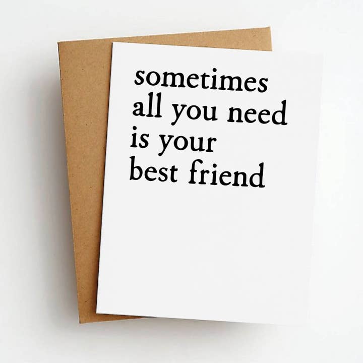 Skel & Co Skel & Co Need Your Best Friend Greeting Card - Little Miss Muffin Children & Home