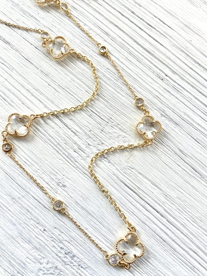 VB&CO Designs Handmade Jewelry VB&CO Quatrefoil Clover Long Layering Necklace Designer Style - Little Miss Muffin Children & Home
