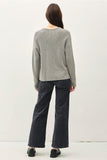 Be Cool Soft Waffle Knit Sweater with Raw Hem