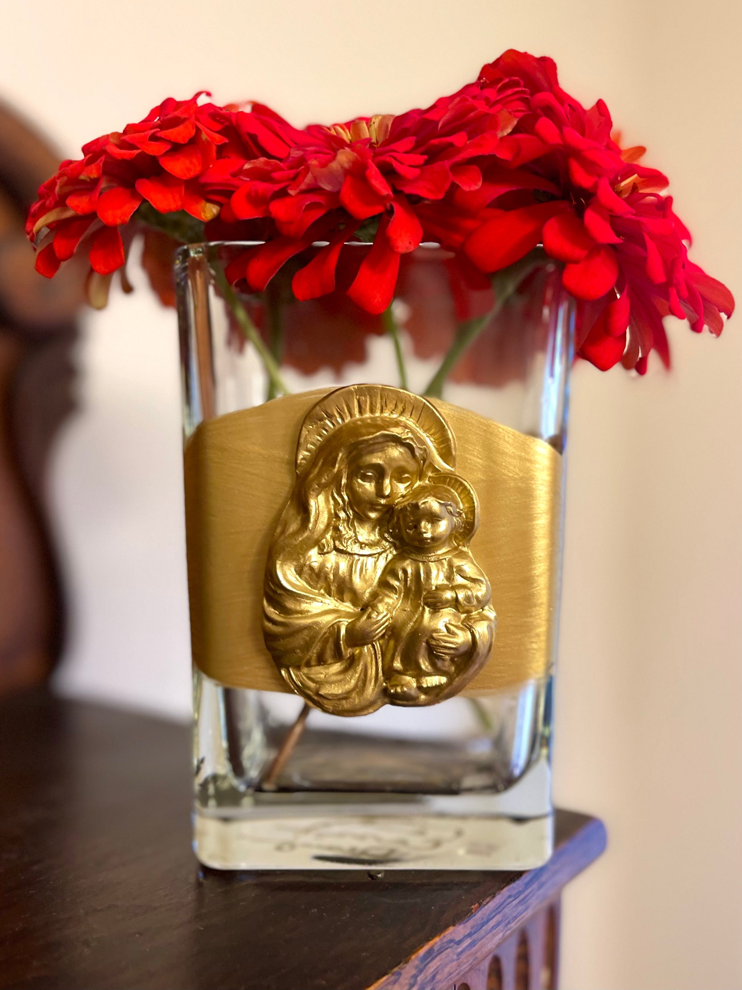 Carol Cassisa Carol Cassisa Vase Marie et Bebe Jesus -Mary & Baby Jesus Grande Vase - Little Miss Muffin Children & Home