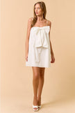 Lalavon Spaghetti Strap Bow Front Mini Dress with Pockets - Little Miss Muffin Children & Home