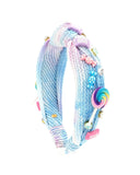 Bari Lynn Bari Lynn Tie Dye Crinkle Headband with Candy Charms and Jewels - Little Miss Muffin Children & Home