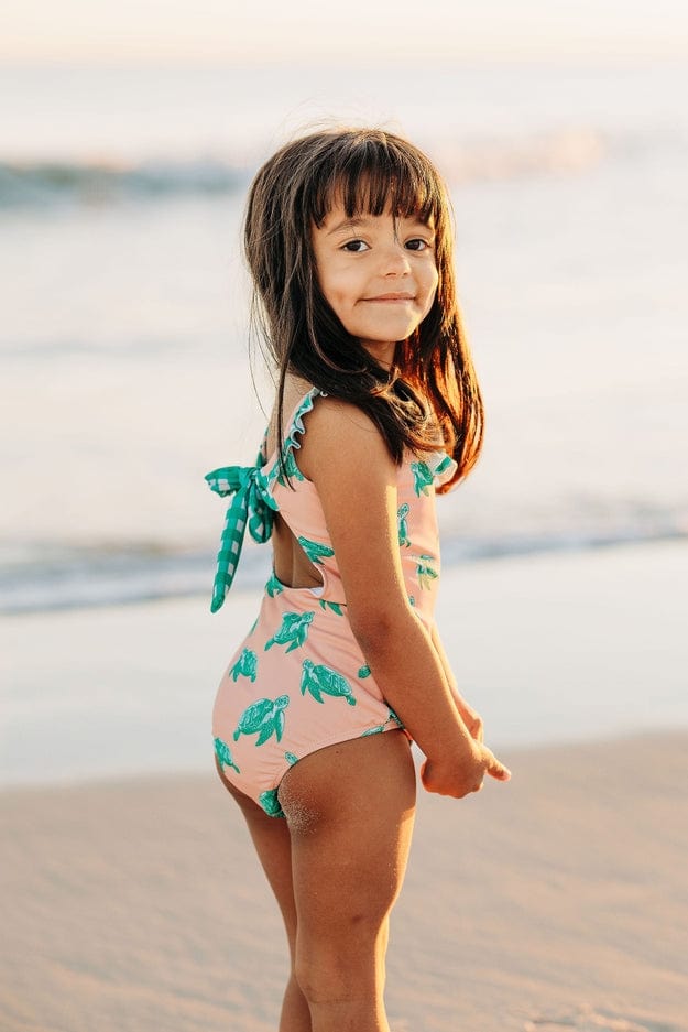 Sugar Bee Clothing Sugar Bee Clothing Bowback Swimsuit - Sea Turtles - Little Miss Muffin Children & Home