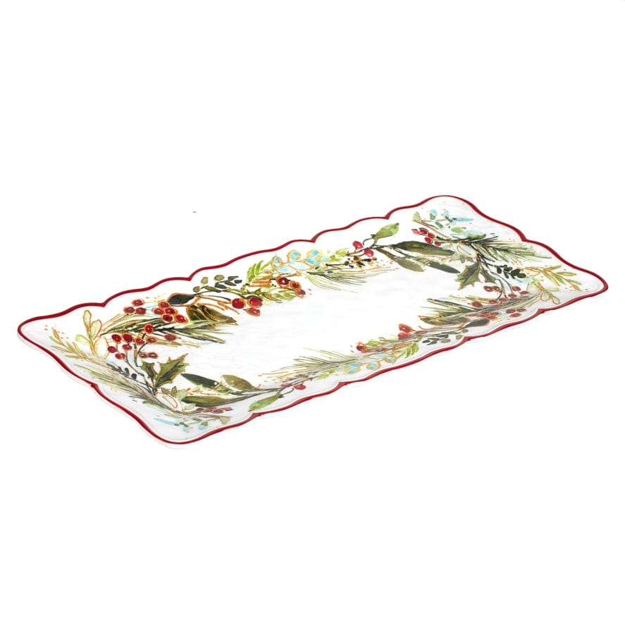 Certified International Certified International "Christmas Gatherings" Melamine 19"x8" Rectangle Platter - Little Miss Muffin Children & Home