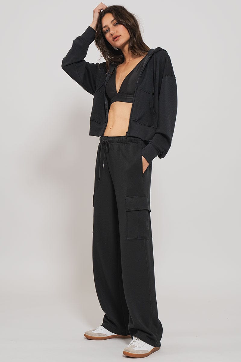 Urban Daizy Urban Daizy Cargo Sweatpants in Black - Little Miss Muffin Children & Home