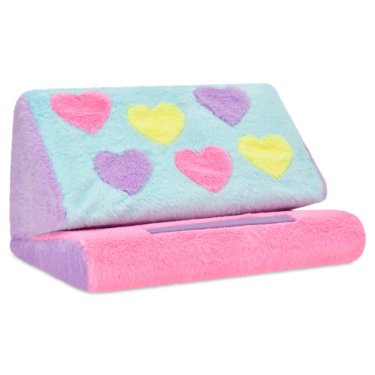 Hearts Color Block Tablet Pillow