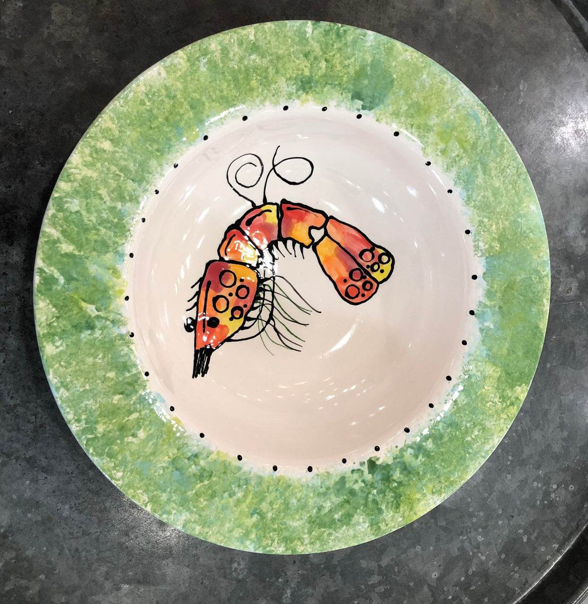 Jan Salzer Art Shrimp Round Bowl - Little Miss Muffin Children & Home