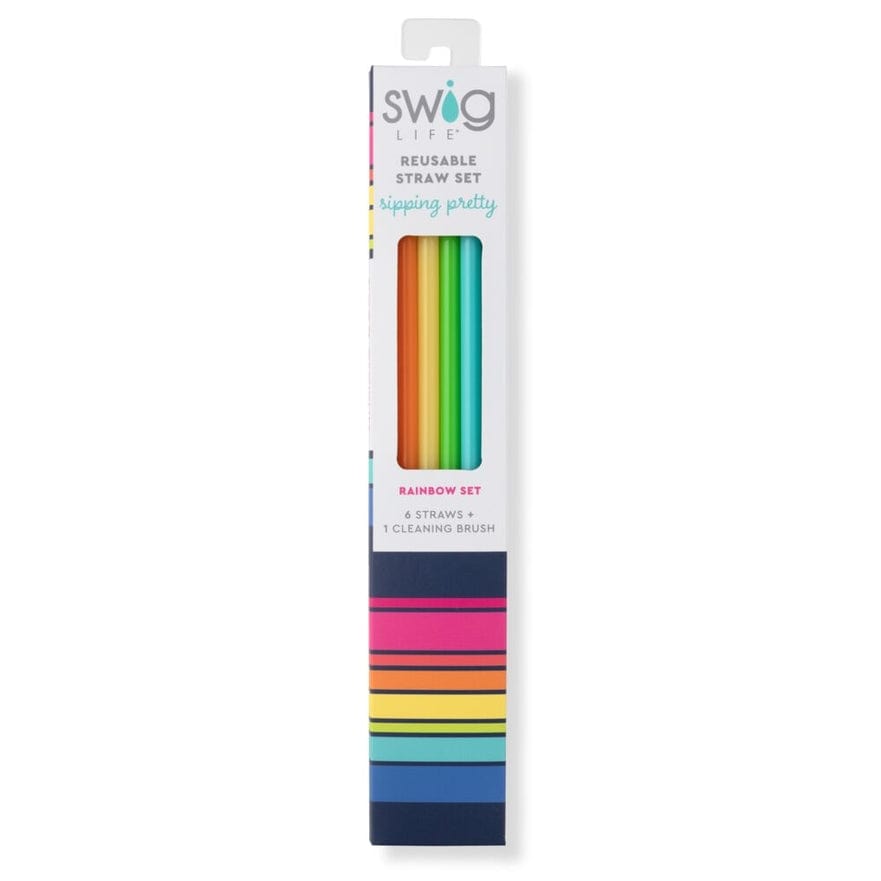 Swig Life Swig Life Rainbow Reusable Straw Set - Little Miss Muffin Children & Home