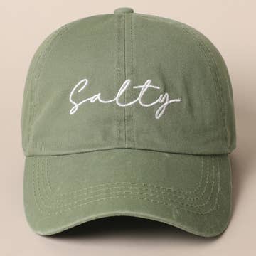 Fashion City Fashion City Salty Embroidered Baseball Cap - Little Miss Muffin Children & Home