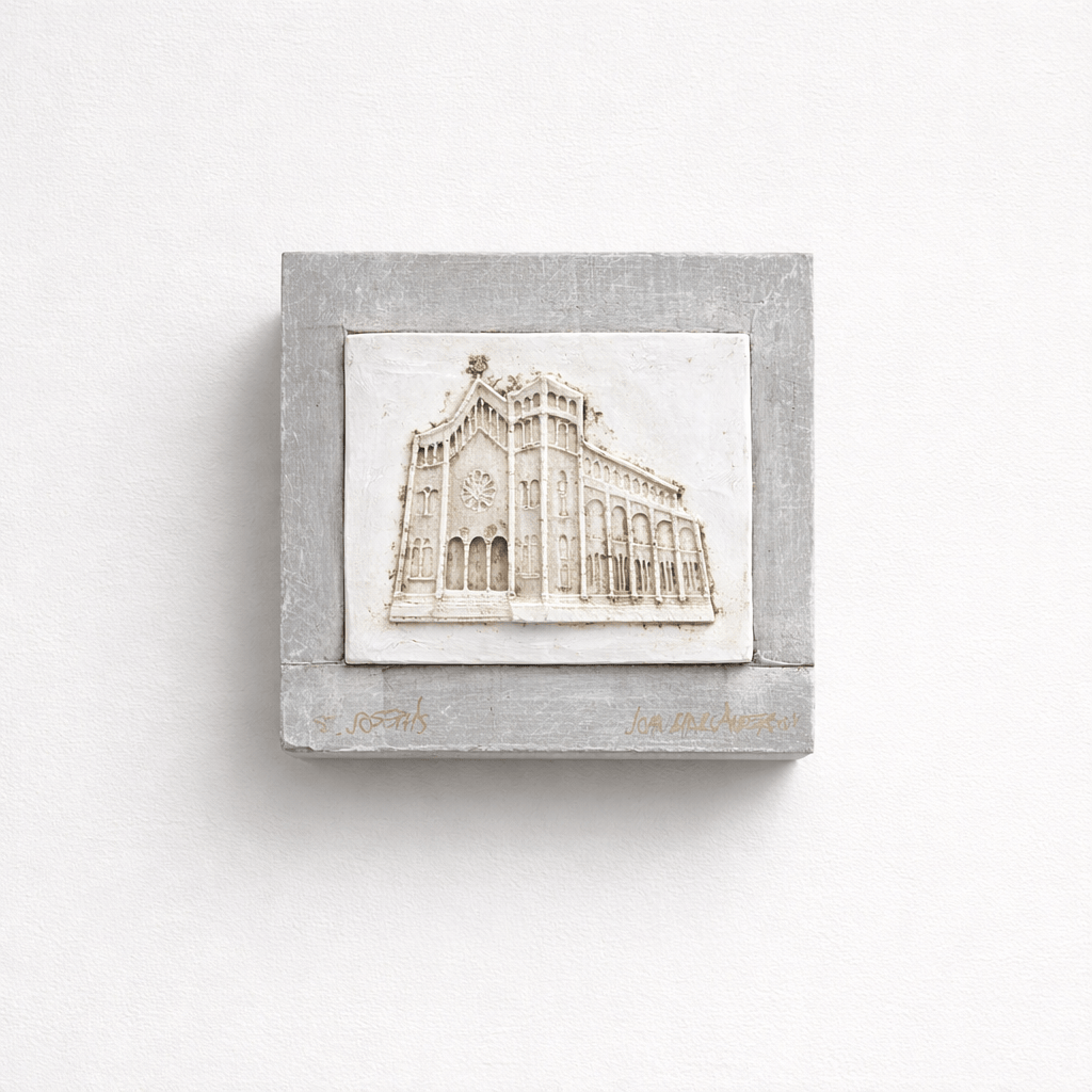 Grey Wash St Joseph Panel 5x5