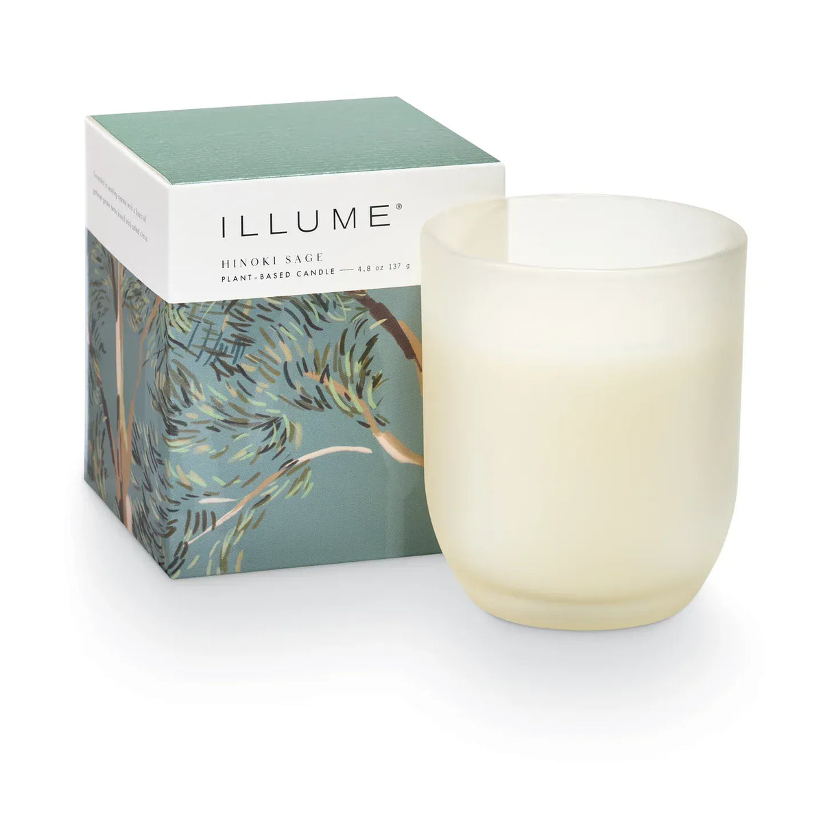 Hinoki Sage Baby Boxed Glass Candle