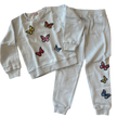 Children's sweatshirt and jogger set with butterfly designs