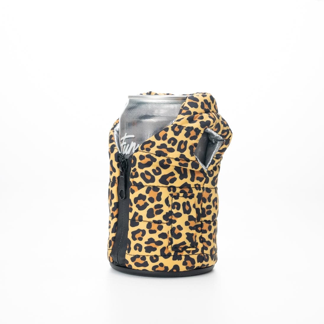 Puffin Drinkwear The Puffy Vest Insulated 12 oz Beverage Cooler, Leopard - Little Miss Muffin Children & Home