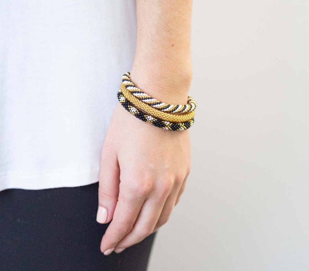 Aid Through Trade Aid Through Trade Black & Gold Game Day Roll-On Bracelets - Little Miss Muffin Children & Home