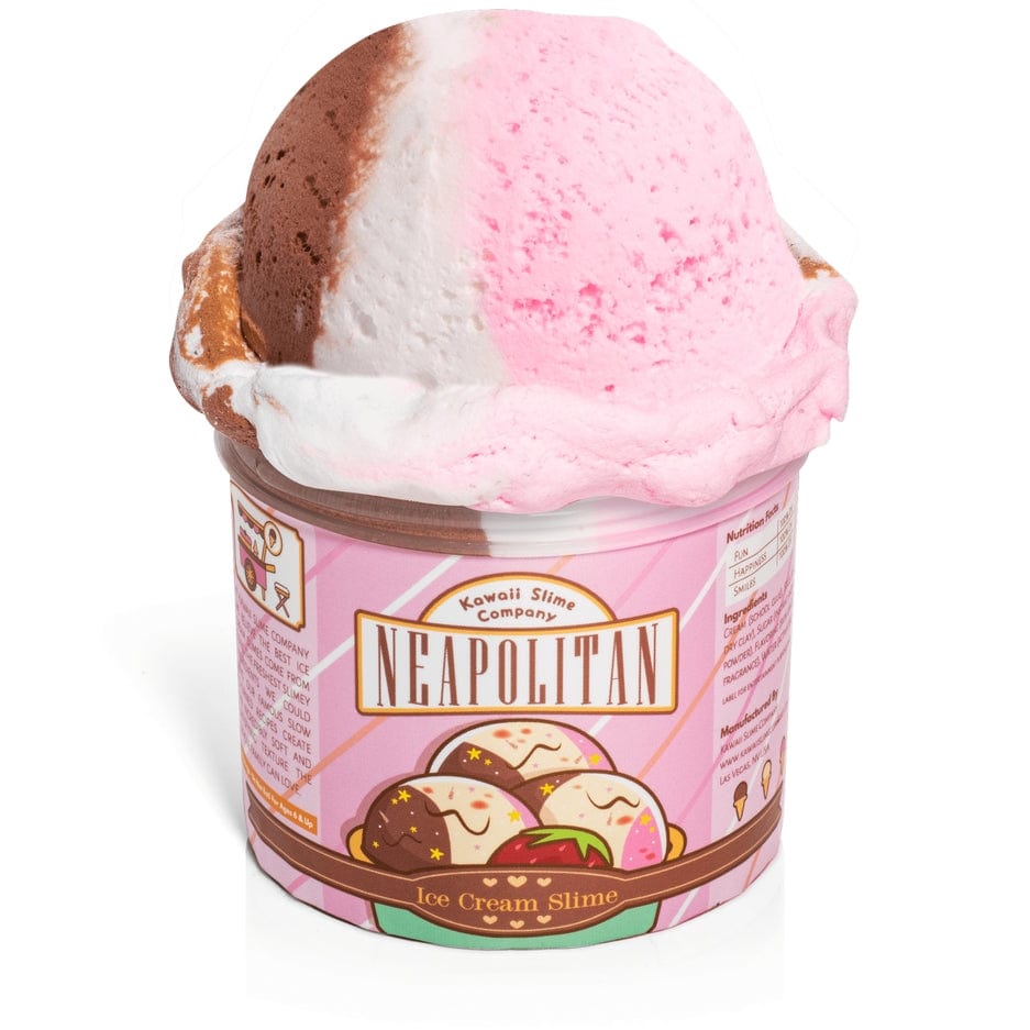 Kawaii Slime Company Kawaii Slime Company Neapolitan Scented Ice Cream Pint Slime - Little Miss Muffin Children & Home