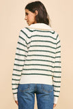 Pinch Striped Knit Quarter-Zip Sweater