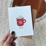 Big Moods Stay Cozy Mug Holiday Card