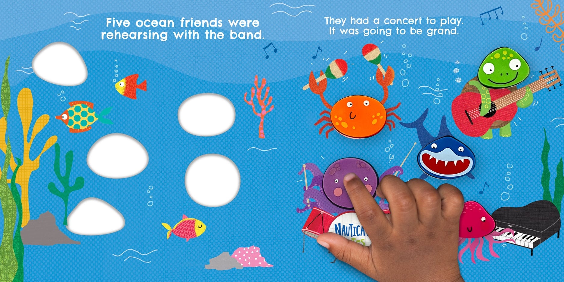 Little Hippo Books Five Nautical Notes - Touch & Feel Sound Book - Little Miss Muffin Children & Home