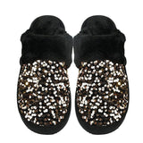 C.C Beanie Sequin Faux Fur C.C Slippers in Gold