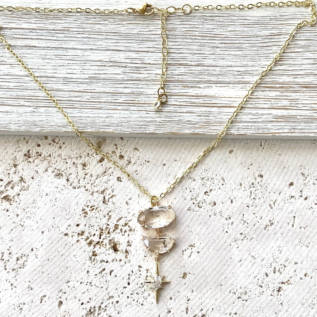 VB&CO Designs Handmade Jewelry Star Burst Celestial Boutique Salon Spa Jewelry Trendy Layer 20” - Little Miss Muffin Children & Home