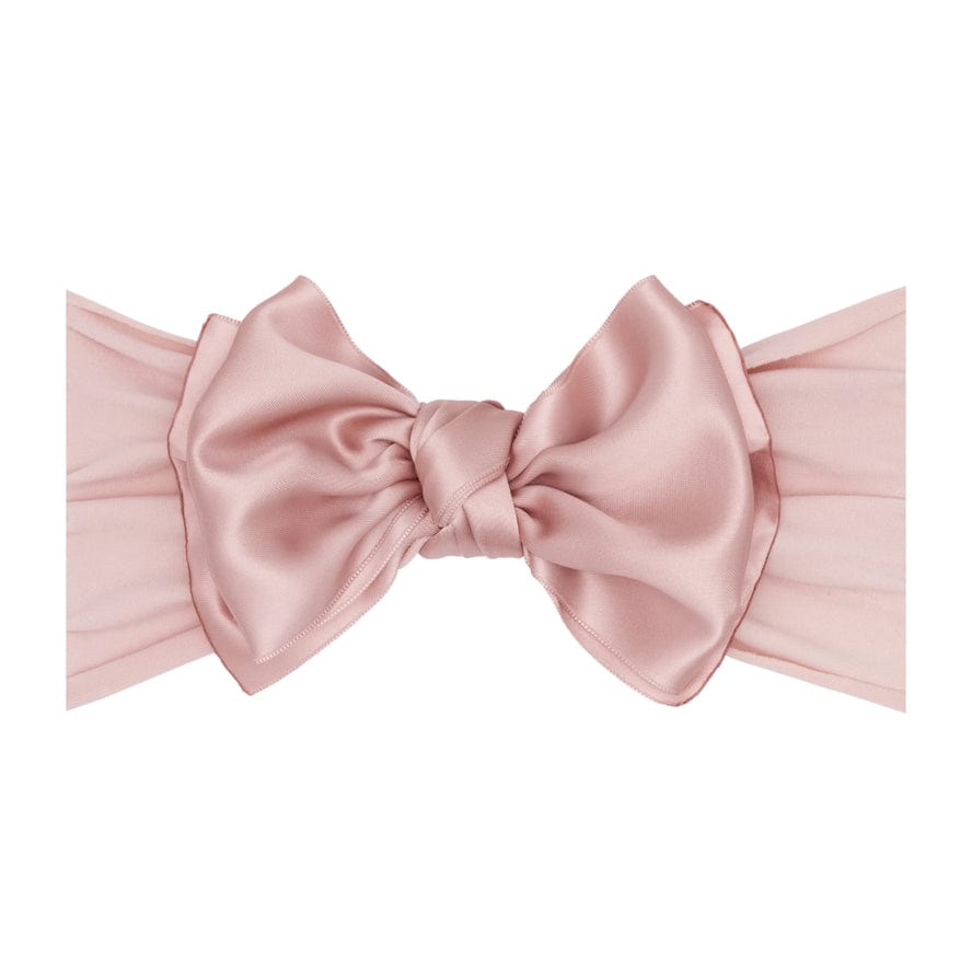 Baby Bling Bows Satin FAB® Soft Nylon Headband with Satin Bow - Little Miss Muffin Children & Home
