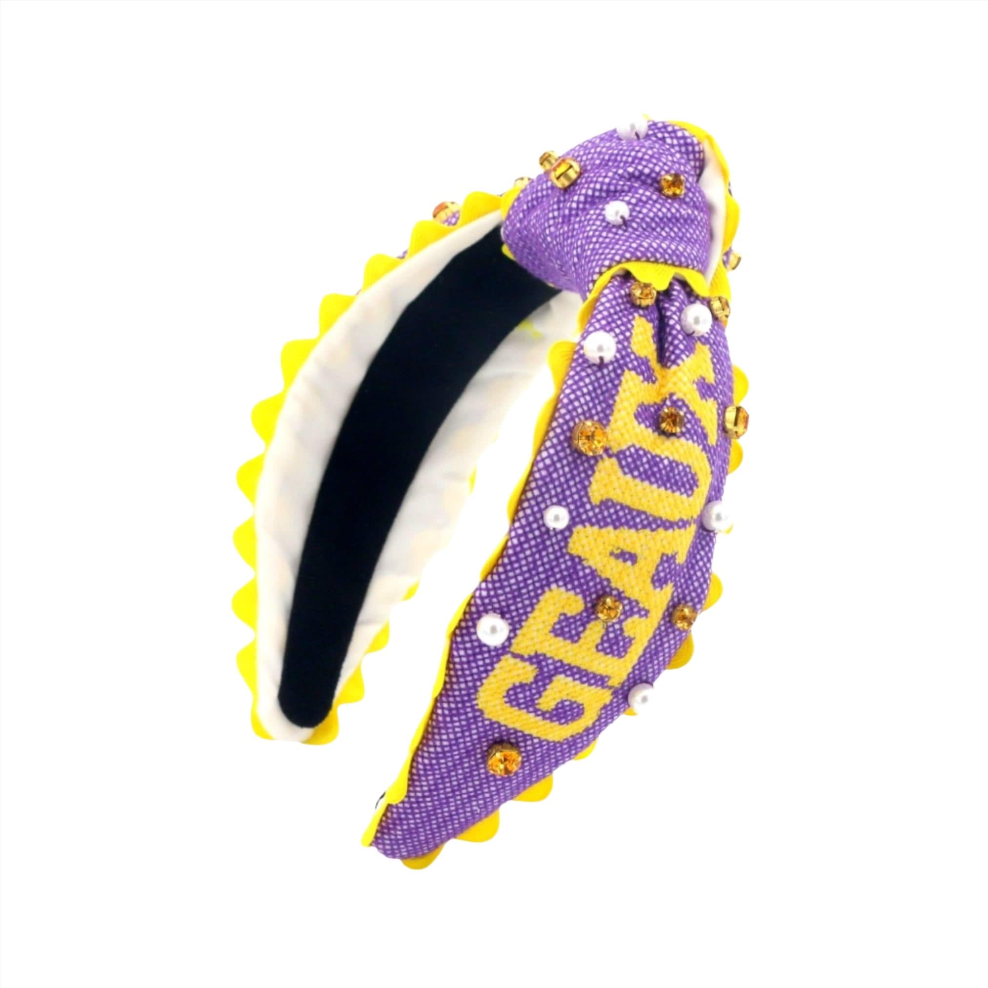 Brianna Cannon Wholesale Brianna Cannon LSU Adult Size Geaux Tigers Cross Stitch Headband - Little Miss Muffin Children & Home