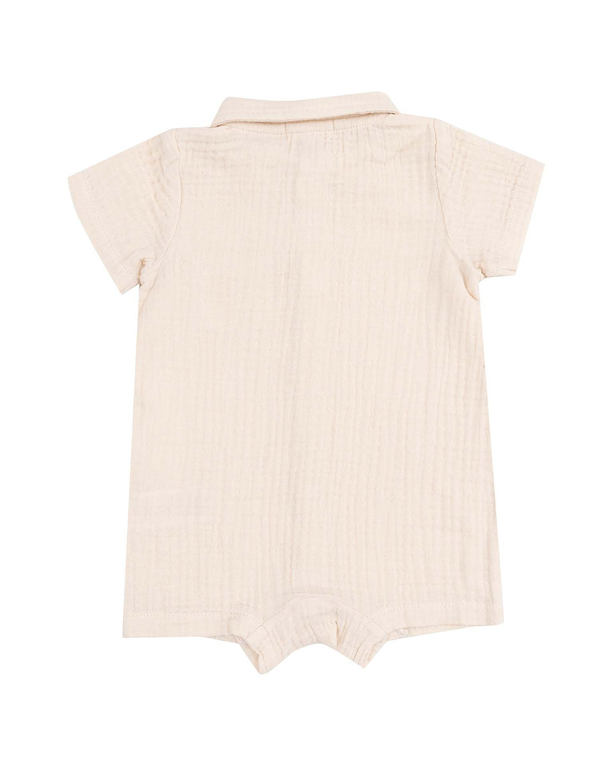 Angel Dear Angel Dear Solid Muslin White Swan Button Down Polo Shortie - Little Miss Muffin Children & Home