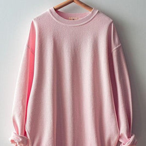 Fashion Week Urban Daizy Emily Oversized Vintage Wash Sweater in Urban Pink - Little Miss Muffin Children & Home