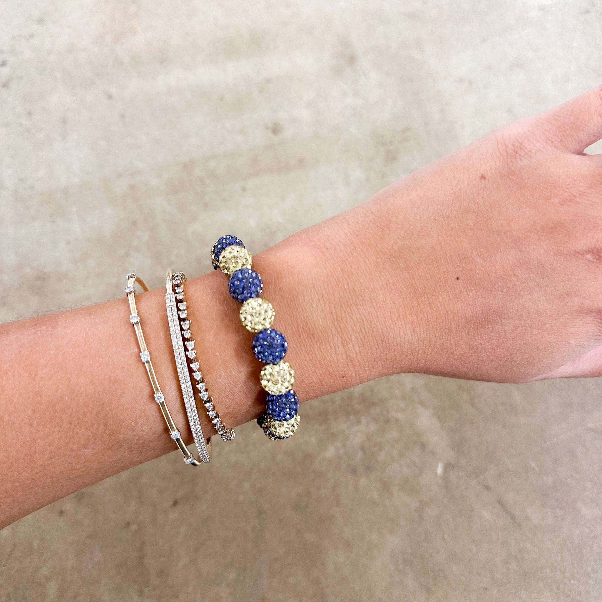 Geaux Luminous Purple & Gold Rhinestone Bacelet - Little Miss Muffin Children & Home