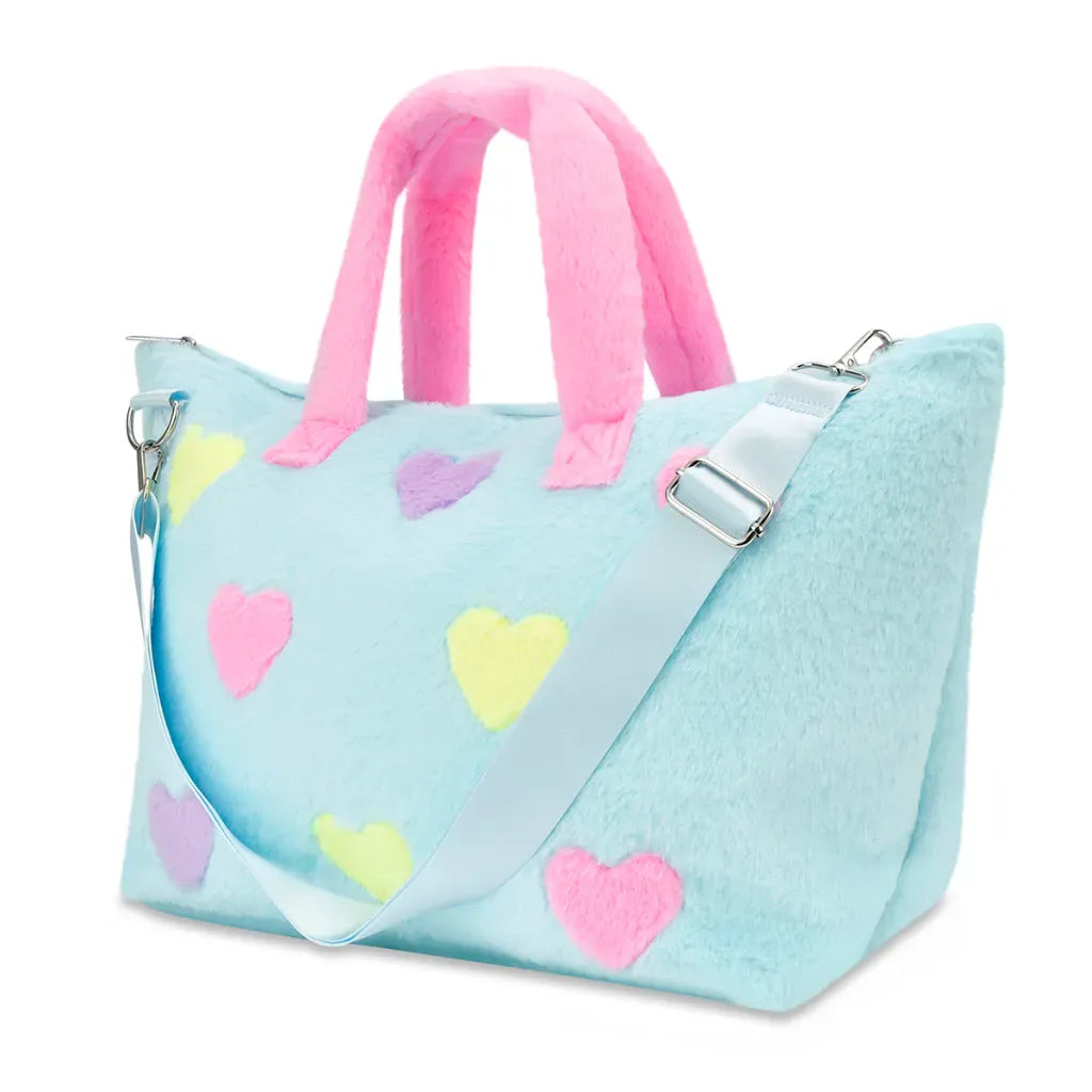Hearts Color Block Overnight Bag