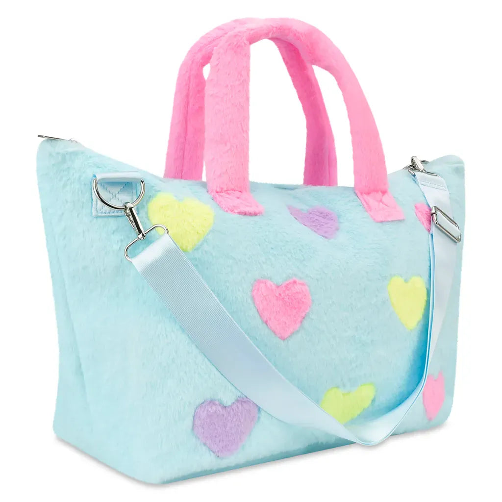 Hearts Color Block Overnight Bag