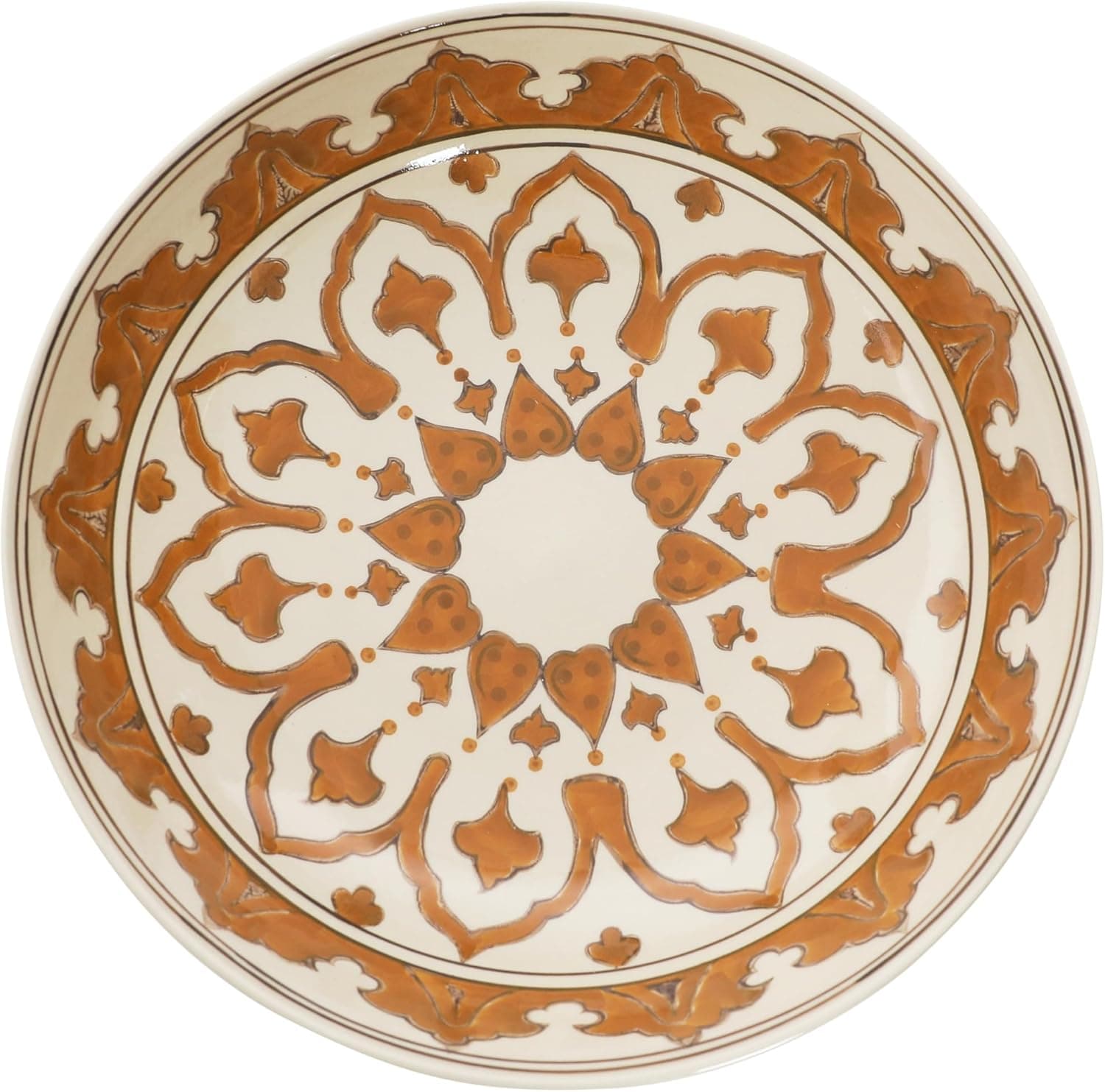 Creative Co-op Creative Co-op Hand Painted Stoneware Serving Bowl with Pattern - Little Miss Muffin Children & Home