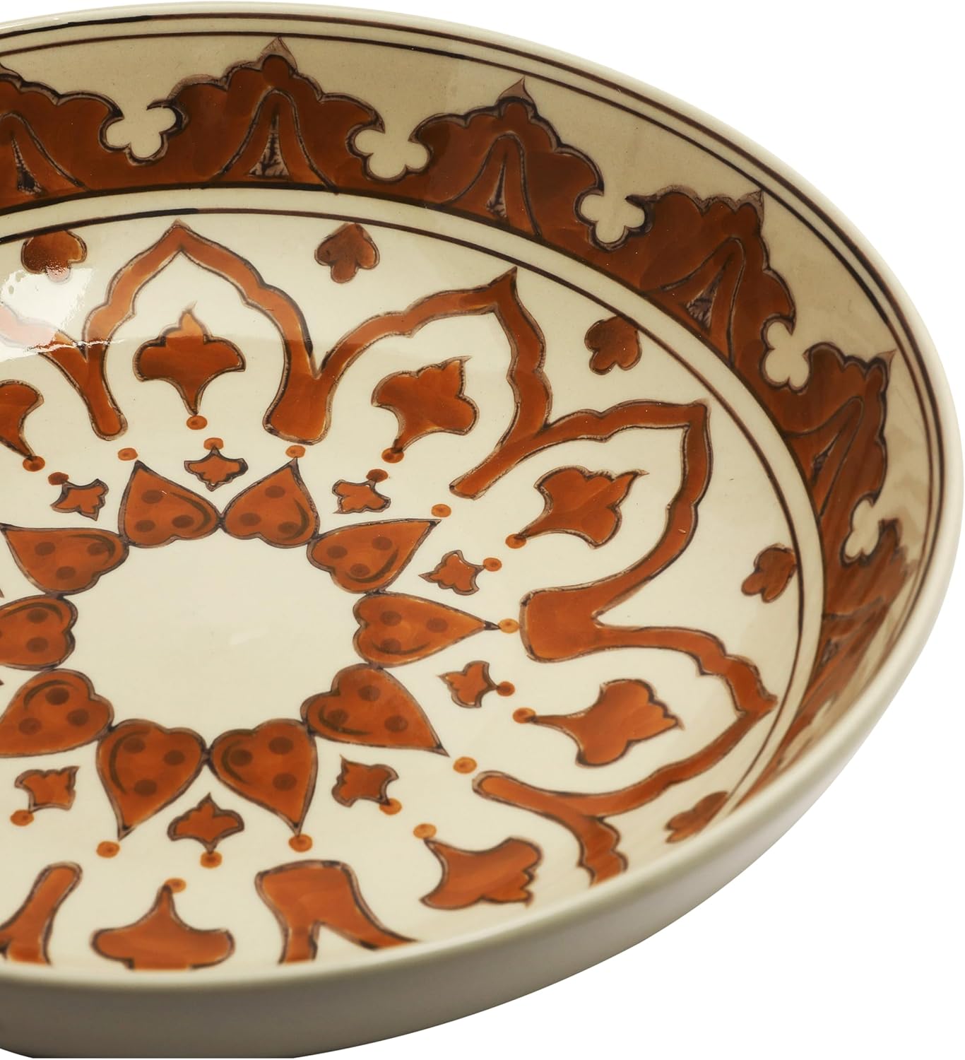 Creative Co-op Creative Co-op Hand Painted Stoneware Serving Bowl with Pattern - Little Miss Muffin Children & Home