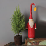 Creative Co-Op Creative Co-op Hand-Painted Canvas Santa with Star Decoration - Little Miss Muffin Children & Home