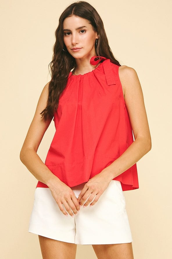 Pinch Tie Shoulder Sleeveless Top - Little Miss Muffin Children & Home