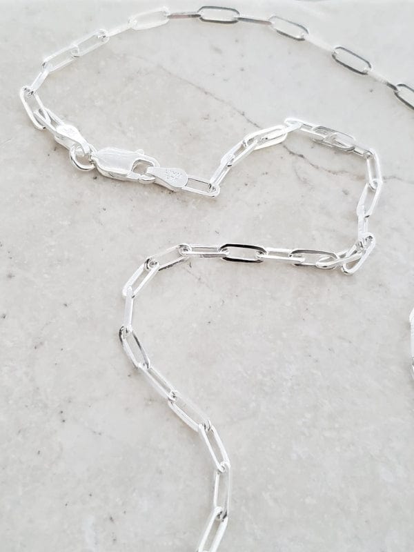 Sosie Designs Sosie Designs Sterling Silver 18" Paper Clip Chain Necklace - Little Miss Muffin Children & Home