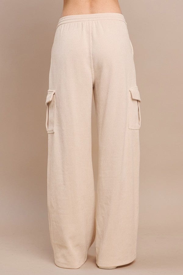 Yelete Yelete Corduroy Wide Leg Cargo Pants in Ivory - Little Miss Muffin Children & Home